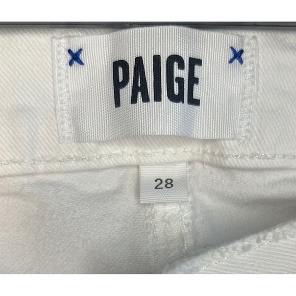 PAIGE Hoxton Ankle Jeans Destructed, Crisp White, Size 28 - Picture 7 of 8